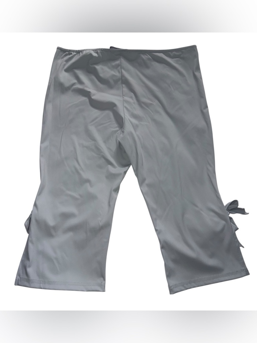 Lioness Coco Capri Light “Smoke” Gray Cropped Bow-Accent Capri Pants Size XL - Picture 3 of 10